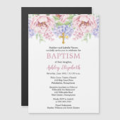 ペニーズ |あじさい水彩フローラ洗礼 マグネット招待状 (正面/裏面)