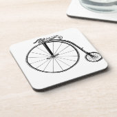 ペニーファーシングヴィンテージ自転車イラストレーション コースター (左側)
