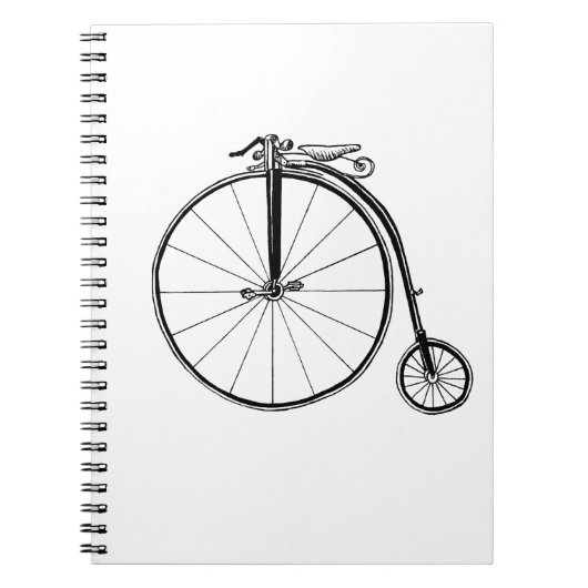 ペニーファーシングヴィンテージ自転車イラストレーション ノートブック (正面)