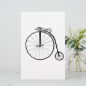 ペニーファーシングヴィンテージ自転車イラストレーション 便箋 (スタンド正面)
