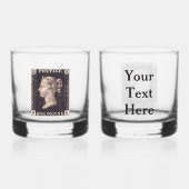 ペニーブラック切手 ウイスキーグラス (正面)