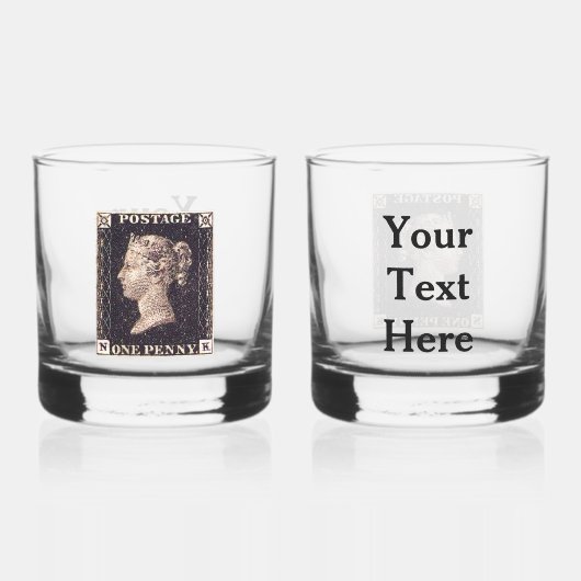ペニーブラック切手 ウイスキーグラス (正面)