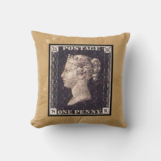 ペニーブラック切手 クッション (正面)