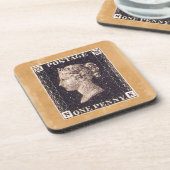ペニーブラック切手 コースター (左側)