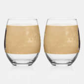 ペニーブラック切手 ステムなしワイングラス (左)