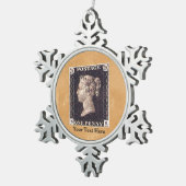 ペニーブラック切手 スノーフレークピューターオーナメント (右)