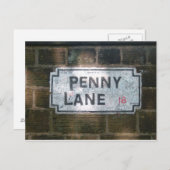 ペニーレーン通り標識 ポストカード (正面/裏面)