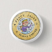 ペニー救 缶バッジ (正面)