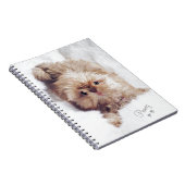 ペニー雲9のタブレットのオレンジレバーシーズー(犬) Tzu ノートブック (右側)