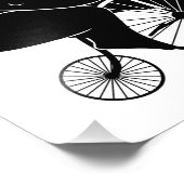 ペニー・ファーシングヴィンテージに乗るクマ フォトプリント            (角)