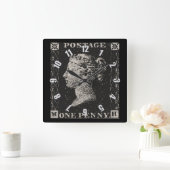 ペニー・ブラック切手 スクエア壁時計 (ホーム)