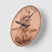 ペニー ラウンド壁時計 (傾斜)
