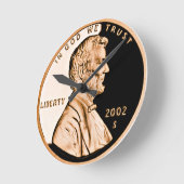 ペニー ラウンド壁時計 (傾斜)