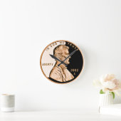 ペニー ラウンド壁時計 (ホーム)