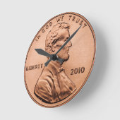 ペニー ラウンド壁時計 (傾斜)