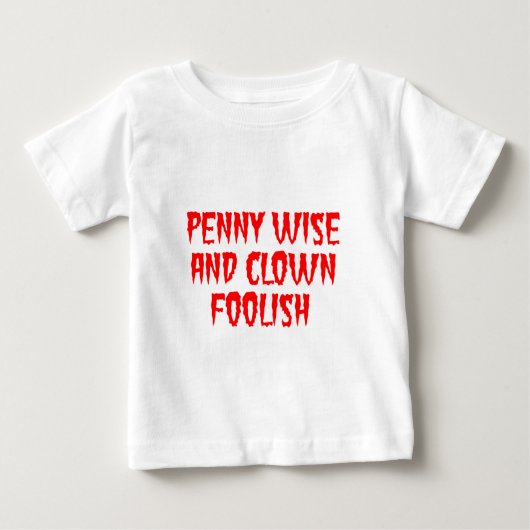 ペニー・ワイズとピエロ愚か者 ベビーTシャツ (正面)