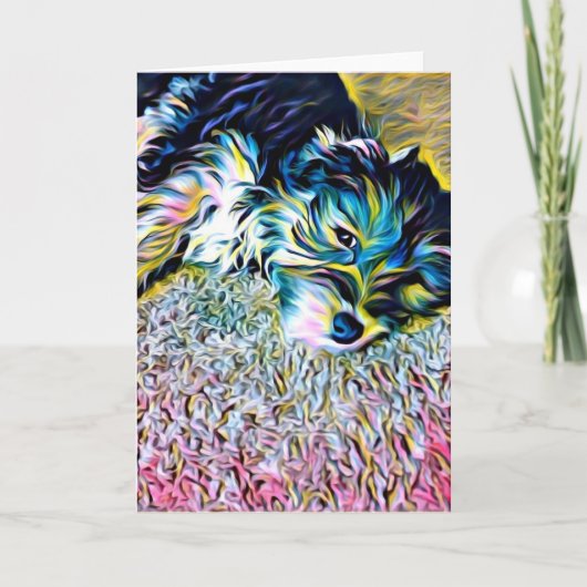 ペニーMorkieのnotecard カード (正面)