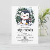 ペニ魅力的ギンカラフルの赤ちゃんシャワー 招待状 (スタンド正面)