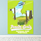 ペネダ・ゲレーズ国立公園ポルトガルの地図 キャンバスプリント (インサイチュ (ウッドフロア))