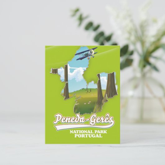 ペネダ・ゲレーズ国立公園ポルトガルの地図 ポストカード (スタンド正面)