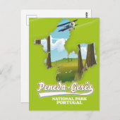 ペネダ・ゲレーズ国立公園ポルトガルの地図 ポストカード (正面/裏面)