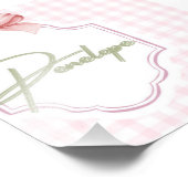 ペネロペパーソナライズされたベビーガール子供部屋ギンガム フォトプリント (角)