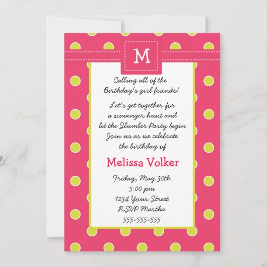 ペネロペ招待状 招待状 (正面)