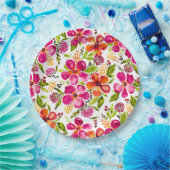 ペネロペ ウォーターカラー フラワーデザイナー ペーパープレート (パーティー)