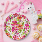 ペネロペ ウォーターカラー フラワーデザイナー ペーパープレート (パーティー)