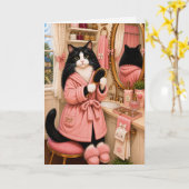 ペネロペ・フェリネ 猫 カード (黄色い花)