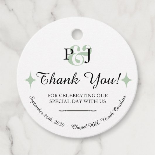 ペネロペ 01 A - ウェディングギフトタグ フェイバータグ (正面)