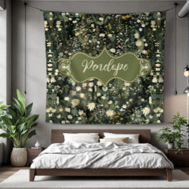 ペネロープダークデイジーフローラ フリースブランケット