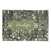 ペネロープダークデイジーフローラ 枕カバー (裏面)