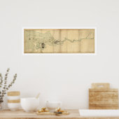 ペノブスコット川のSir Colyer's Fleetの地図 – 1779 ポスター (キッチン)