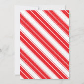 ペパクラシックルミントストライプサンタベビーシャワー 招待状 (裏面)