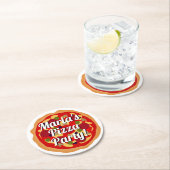 ペパロニイタリアンザスライス誕生日パーティーデコール ラウンドペーパーコースター (インサイチュ)