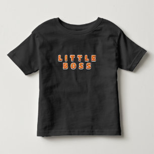 ペパロニピザでできたリトルボスの文字 トドラーTシャツ