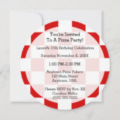 ペパロニピザパーティーバースデー 招待状 (裏面)