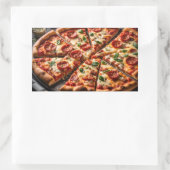 ペパロニ&チーズピザ 長方形シール (バッグ)