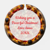 ペパローニとチーズピザクリスマス メタルオーナメント (裏面)