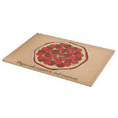 ペパローニとトマトを添えたピザ カッティングボード (角)