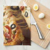 ペパローニスプリームピザキッチンタオル キッチンタオル (四つ折り)