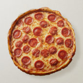 ペパローニピザ丸い枕 – おもしろいとリアル ラウンドクッション (裏面)