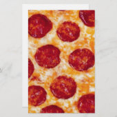 ペパローニピザ熱くて美味しい! 便箋 (正面/裏面)