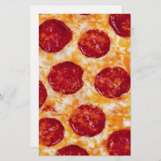ペパローニピザ熱くて美味しい！ 便箋 (正面/裏面)