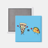 ペパローニピザVSタコ:メキシコ対イタリアン比 マグネット (正面/裏面)