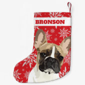 ペパーソナライズされたット犬|パイドブルドッフランスのグ贈答品 スモールクリスマスストッキング (裏面)