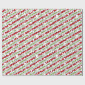 ペパーマストライプントパーソナライズされたラッピング紙 ラッピングペーパー (フラット)