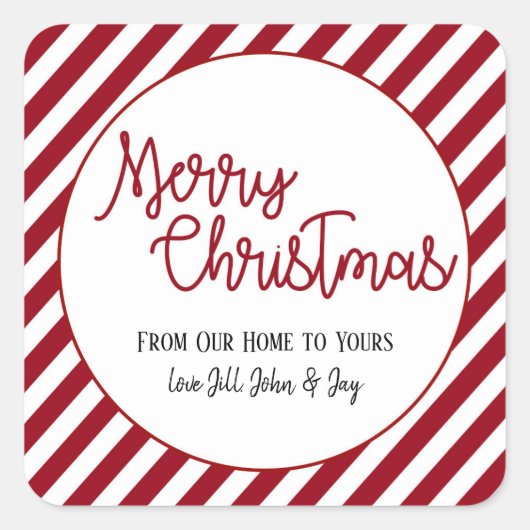 ペパーマストライプントラベル スクエアシール (正面)