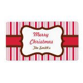 ペパーミッパーソナライズされたトのクリスマスラベル ラベル (正面)
